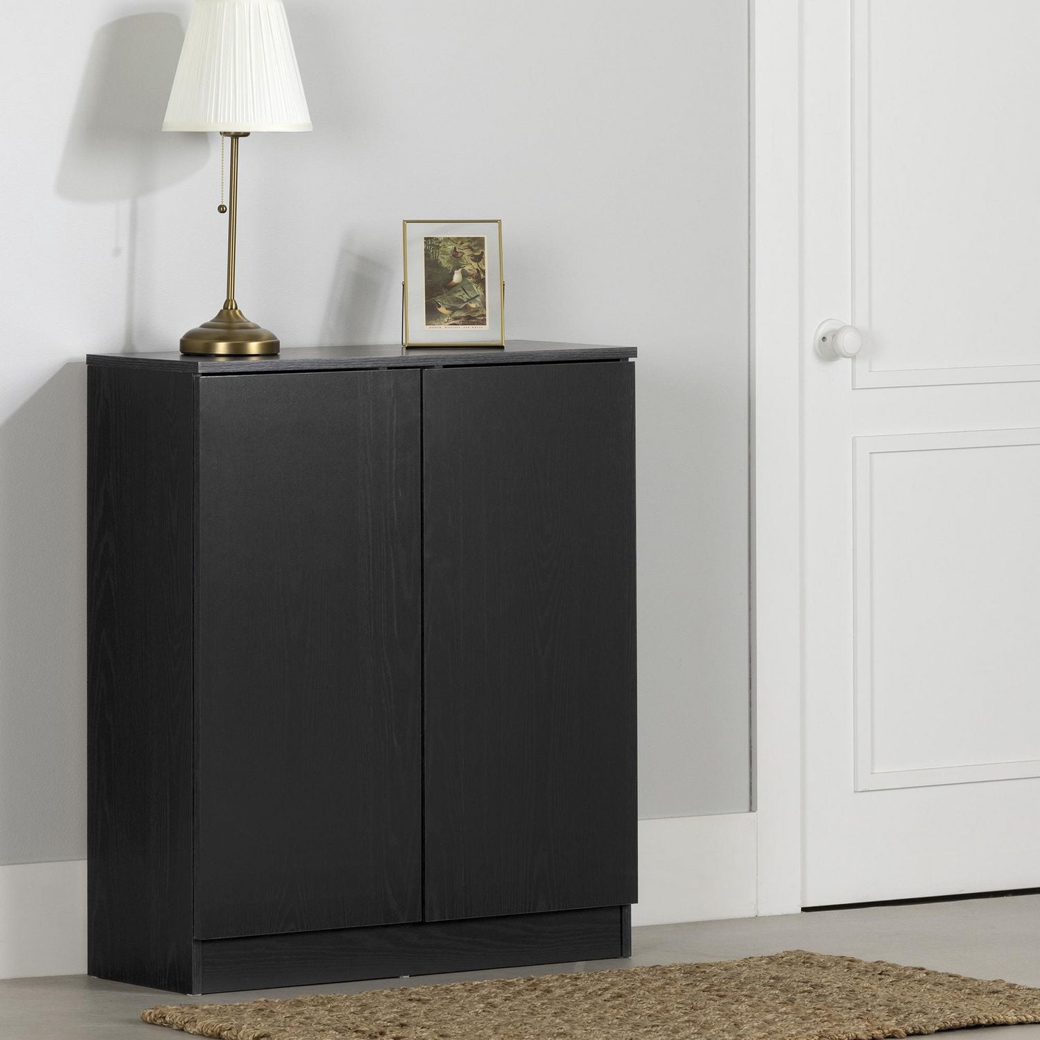 South Shore Essence 2-Door Armoire, in Black Oak