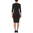 thumbnail image 3 of INSPIRE CHIC Robe Fourreau pour Femme à Fermeture Éclair au Cou Robe Crayon de Travail Noir XX-Grand, 3 of 5