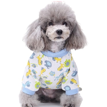 Pyjama pour Petits Chiens Combinaison Douce pour Chiot Combinaison pour Chat Vêtements Confortables pour Animaux de Compagnie