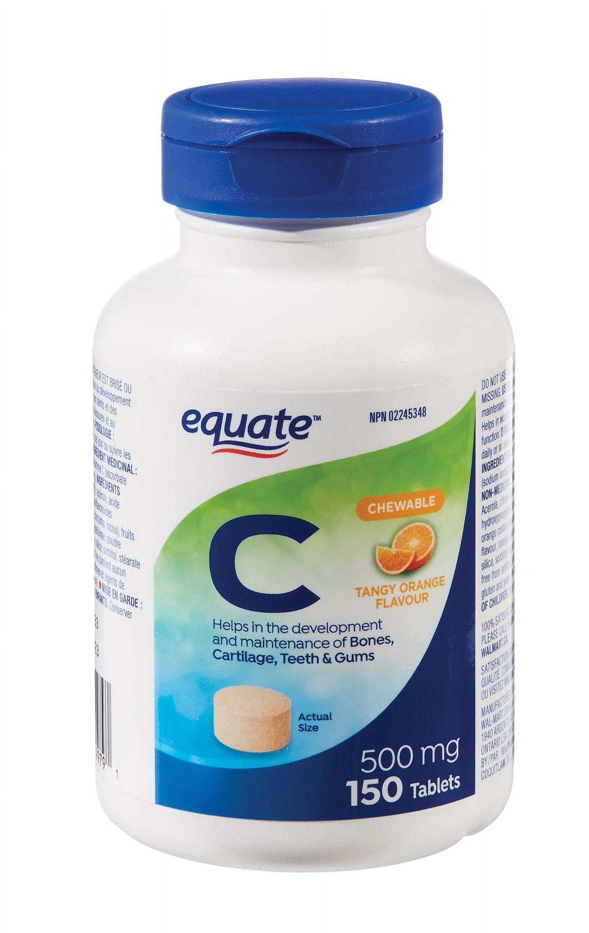Equate Vitamin C 500mg Orange Chewables