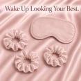 thumbnail image 4 of Swift Home 6-Piece Satin Pillowcase Gift Set with Eye Mask and Scrunchies, Beauty Sleep Set, Rose Gold, 4 of 7
