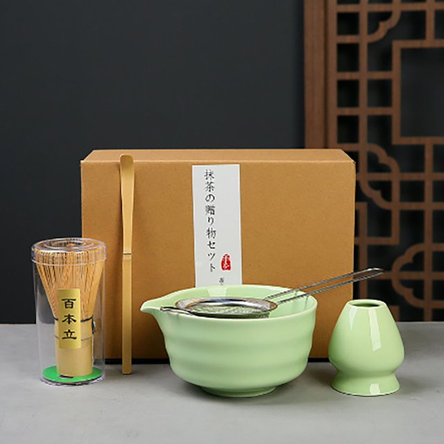 Premium Matcha Tea Set With Whisk Ceramic Bowl & Holder – Matcha Making Kit For Traditional Japanese Tea – Ideal Matcha Set For Beginners And