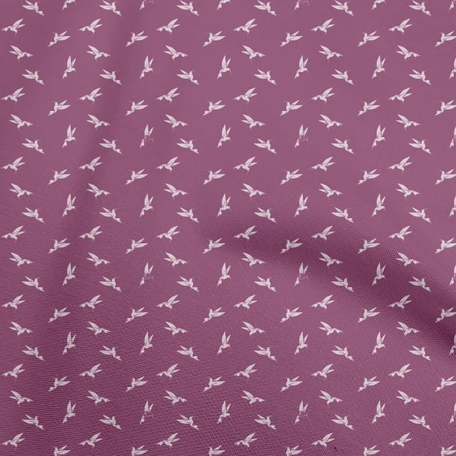 oneOone Silk Tabby Dark Magenta Fabric Bird Craft Projects Decor Fabric Printed By The Yard 42 Inch Wide