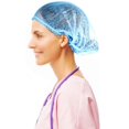 thumbnail image 1 of 100Pcs Disposable Non-Woven Dust Net Caps Food Hygiene Hair Catering Kitchen Hat, 1 of 3