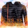 thumbnail image 2 of Men‘s Autumn And Winter Stand Collar Slim Fit Zipper Padded Jacket With Pockets, 2 of 6
