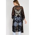 thumbnail image 4 of Couverture de Plage Florale pour Femmes Manches Longues Noire Protection UPF Surdimensionnée Respirante, 4 of 4