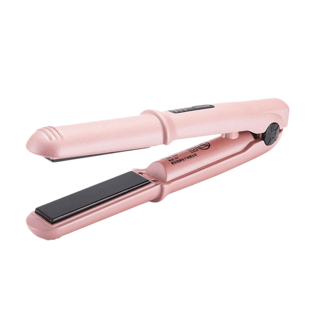 EeaseCA 1Pc USB Hair Straightener Dual-use Hair Curler Electric Marcel Waver Hair Styling Tool(Pink Black)