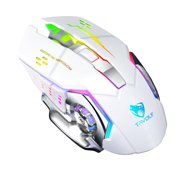RRJ Wolf V6 Wired Gaming Mouse, Mechanical RGB Wired Mouse with Macro Programming, Ergonomic Computer Mouse for PC Laptop Desktop, Electronic Racing Horse Gaming Gear for Esports