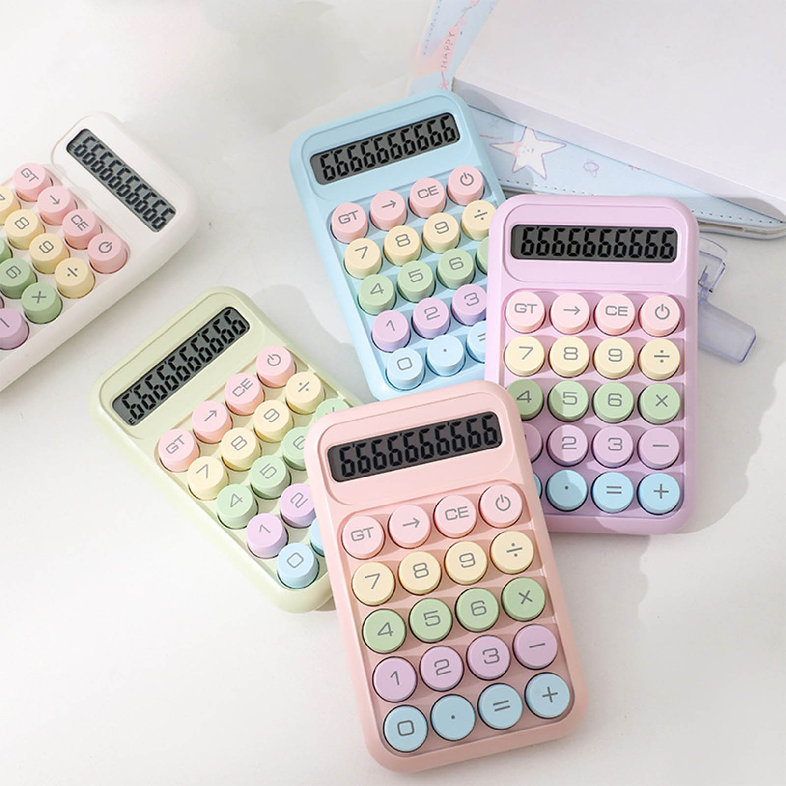 TTJ Basic Calculator Calculator Basic Standard Calculators Mini Digital Desktop Calculator with 8-Digit LCD Display- Calculator Pocket Size for Home