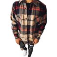thumbnail image 1 of Innerwin Tops Long Sleeve Mens Blouse Party Button Down Slim Fit Shirts Red XL, 1 of 7