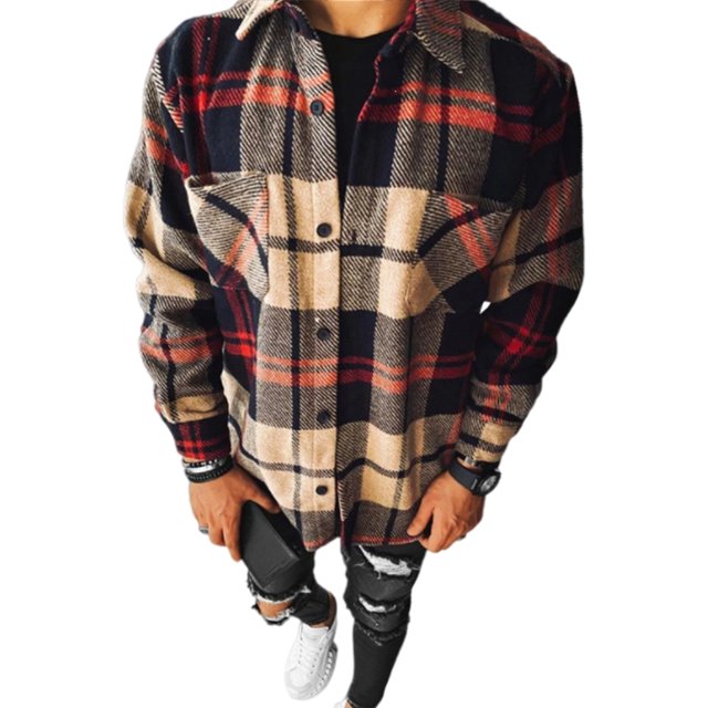 Innerwin Tops Long Sleeve Mens Blouse Party Button Down Slim Fit Shirts Red XL