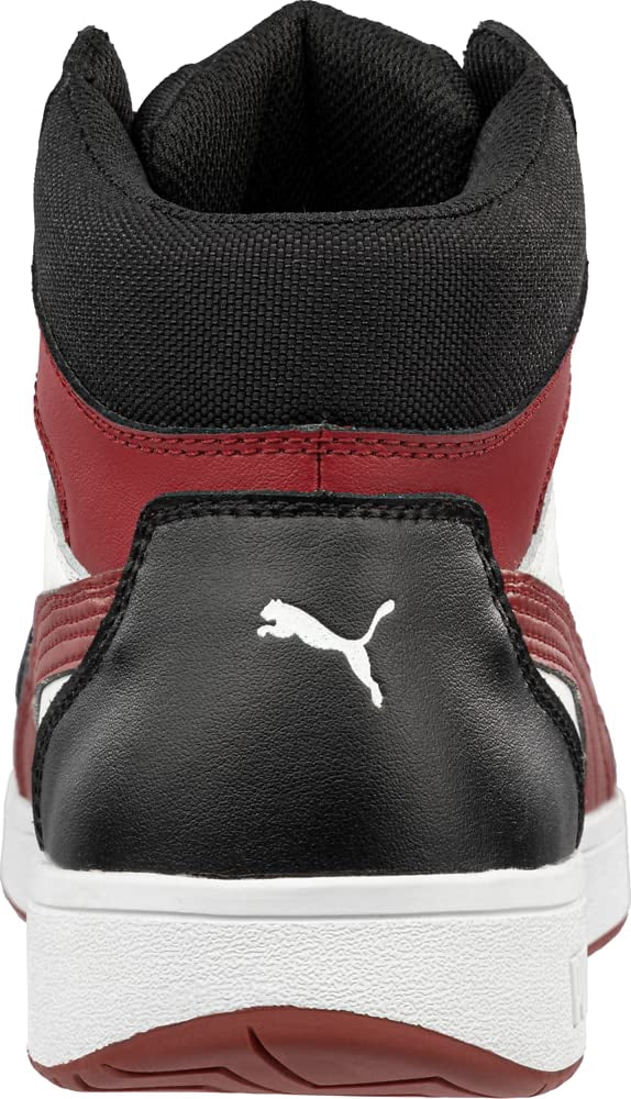 PUMA Frontcourt Leather Mid ASTM EH Black/White/Red 8 M
