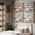 thumbnail image 2 of HOMCOM 5-Storey Wall Shelf Display Cabinet, Shot Glass Display Case, Oak, 2 of 10