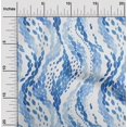 thumbnail image 2 of oneOone Rayon Medium Blue Fabric Abstract Craft Projects Decor Fabric Printed By The Yard 56 Inch Wide, 2 of 4