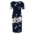 thumbnail image 5 of yoeyez Robes de Maternité pour Femmes Rose à Manches Courtes Col Rond Robe à Imprimé Floral Robes de Maternité Formelles de Fête Vêtements de Grossesse en Solde Multicolore,TG, 5 of 5