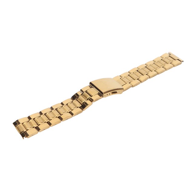 Quick Release Stainless Steel Watch Band - Double Lock Buckle Strap Gold For Men And Women