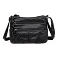 thumbnail image 1 of Women' Adjustable Strap PU Leather Crossover Handbag Small Casual black, 1 of 7