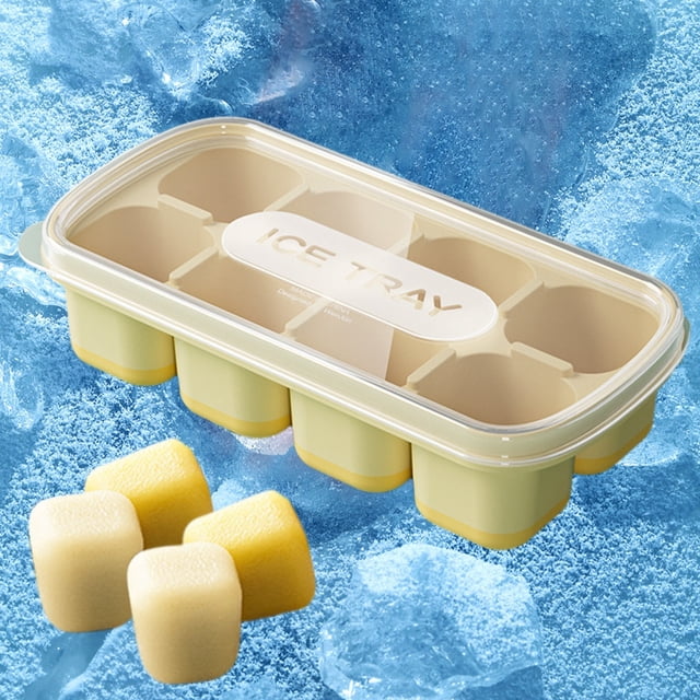 Amzcrzy Ice Cube Tray Ice Block Home Homemade Ice Ice Cream Refrigerator Ice Block Ice Box Ice Block Maker Food Grade Ice Mold Apartment Essentials Ice Tray