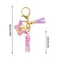 thumbnail image 3 of TopLLC Tools&Home Improvement Initial Letter Keychains For Women Tassel Purple Cute Car Keychain For Wallet Backpack Bag A chopper, 3 of 4