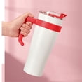 thumbnail image 2 of Tasse d'Eau avec Paille et Couvercle, Grande Capacité 40 Oz, Tasse avec Poignée, Tasse Isotherme en Acier Inoxydable, Poignée à Paille Montée sous Vide pour Isolation Froide, Tasse d'Eau pour Voiture Tasses Froides avec Couvercle et Paille, 2 of 7
