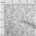 thumbnail image 2 of oneOone Rayon Gray Fabric Floral Craft Projects Decor Fabric Printed By The Yard 56 Inch Wide, 2 of 4