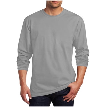 cfhntfmh Chemises Grandes Tailles pour Hommes Col Rond Coton Manches Longues T-Shirts Hauts Décontractés Amples Hauts Surdimensionnés T-Shirts Basiques