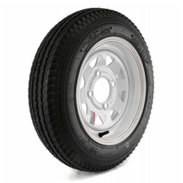 Kenda Loadstar 480-12 Pneu de Remorque Utilitaire LRC et Roue à Rayons Personnalisée à 4 Trous