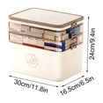 thumbnail image 4 of Wzzjkit Medicine Box, Medicine Storage Box 3-Tier Empty Family Emergencies First Aid Kit Container Portable Plastic Storage Organizer Multipurpose Box with Handle for Home Travel, 4 of 9