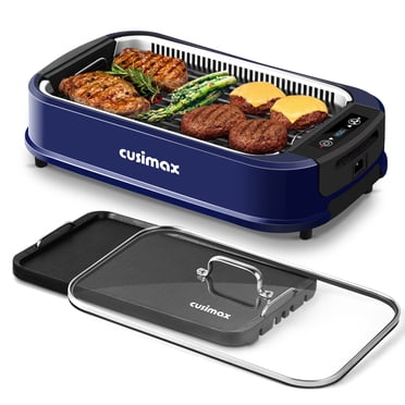 CUSIMAX 1500Watts Smokeless Indoor Grill & Griddle - Turbo Smoke Extraction, Non-Stick Double Removable Plates, Ideal for Korean BBQ