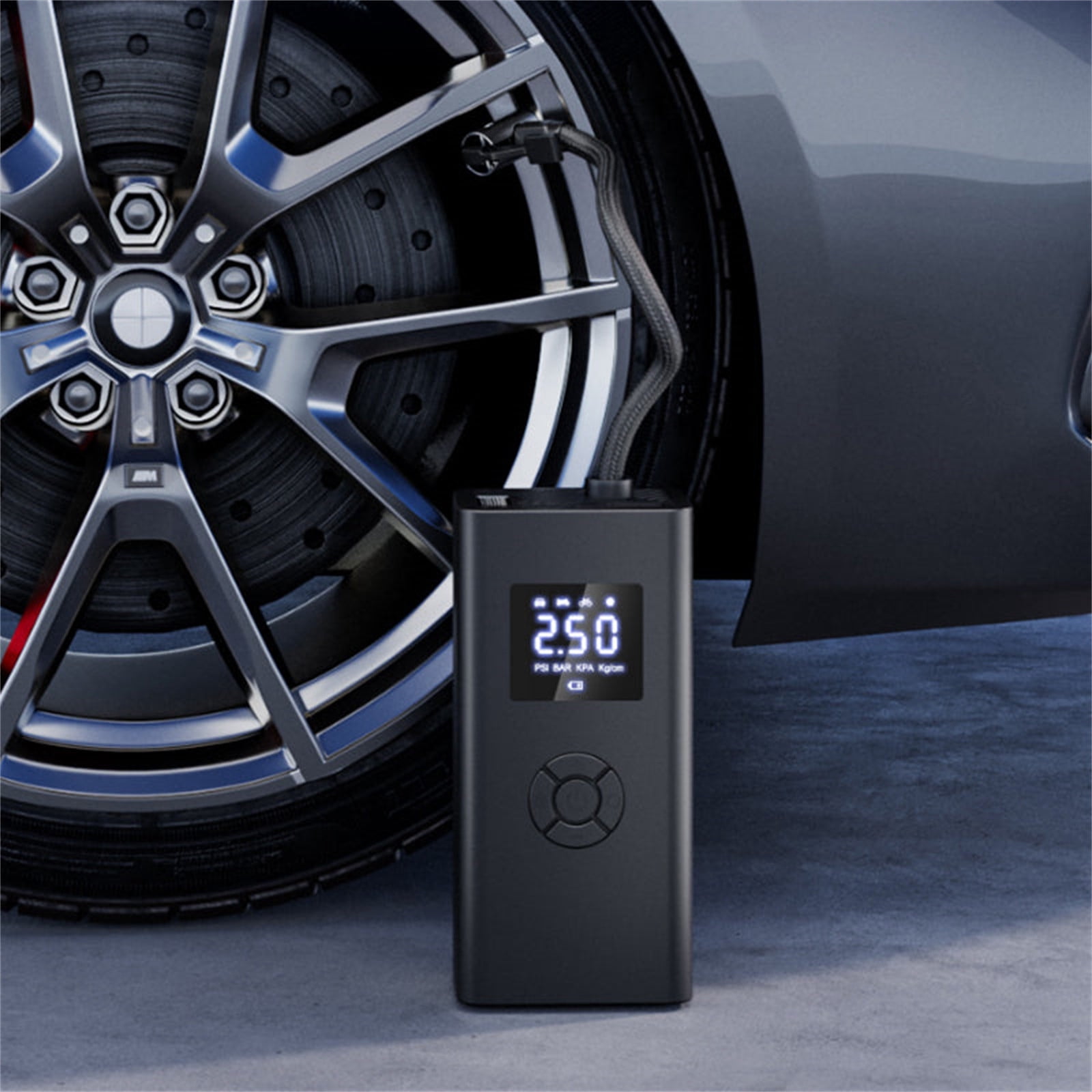 Drppepioner Car Inflator Pump Convenient Lighting Wireless Inflator Tube