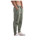 thumbnail image 4 of Amzcrzy Cargo Pants for Men Men's Fashion Casual Solid Color Pockets Elastic Rope Waist Casual Cargo Pants Men's Pants Men's Cargo Pants Pants for Men Men's Clothing Slacks for Men, 4 of 4