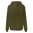 thumbnail image 4 of cfhntfmh Womens Fall Fashion 2024 Drawstring Long Sleeve Hoodie Solid Pullover Tops Oversize Sweatshirt, 4 of 5