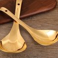 thumbnail image 4 of Serving Spoon, Mirror Polished Finish Brass Material Comfortable Grip Dinner Spoon Thickened  For Cooking L, 4 of 8