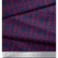 thumbnail image 3 of Soimoi Poly Georgette Fabric Damask Ethnic Fabric Prints by Yard 52 Inch Wide, 3 of 3
