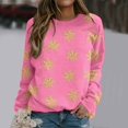thumbnail image 2 of Bmisegm T-Shirt à Manches Longues Col Rond pour Femmes, Imprimé, Rose TG, 2 of 5