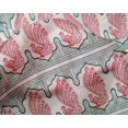 thumbnail image 4 of oneOone Silk Tabby Fabric Peacock Block Print Fabric By The Yard 42 Inch Wide, 4 of 4