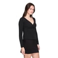 thumbnail image 4 of No Boundaries Women'S Long-Sleeve Babydoll Top, 4 of 6