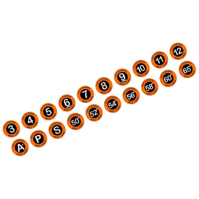 Maoww Golf Pole Marker Removable Sign Clip Durable for Golfer Gift Giveaways Black Round Orange