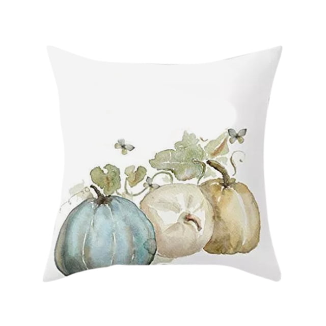 Fridja Housses de Coussin d'Halloween 18 x 18 Pouces Rétro Citrouille d'Halloween Graphique Housse de Coussin Décorative Colorée Rustique d'Halloween pour Décoration de Maison, Canapé, Sofa pour les Fêtes