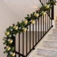 thumbnail image 4 of Gold 2 Inches Gold Christmas Ball With Bow Flocked Ornament For Holiday Tree Decoration, 4 of 6