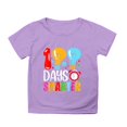 thumbnail image 4 of PMVFHDE Hauts Mignons Hauts pour Fille 2025 Robe T-Shirt Fille Hauts d'Été Fille 2025 Maillots de Bain Fille Hauts Garçon et Fille Mode Décontractée Imprimé Col Rond Ample Manches Courtes T-Shirt Haut Violet, 2-3 Ans, 4 of 4