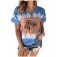 thumbnail image 3 of Pompotops Femmes Été Sexy Dégradé Print Femmes Régulières Manches Courtes Top, 3 of 5