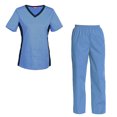 thumbnail image 1 of Women's Scrubs Set Scrub Top and Pants Scrubs Set, 1 of 3