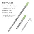thumbnail image 3 of Collapsible Drinking Straw, Portable And Reusable Metal Straw For 30 Oz 20 Oz Tumblers, 3 of 8