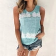 thumbnail image 2 of Dagugfen Plus Size Tank Tops for Women Comfy Lightweight Sleeveless Loose Color Block Round Neck Shirts Fashion, 2 of 4