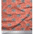thumbnail image 1 of Soimoi Green polyester Crepe Fabric Palm Tree & Sunset Beach Fabric Prints By Yard 52 Inch Wide, 1 of 3