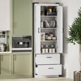 thumbnail image 2 of HOMCOM 67" Tall Kitchen Pantry Cabinet with Adjustable Shelves Cream White, 2 of 10
