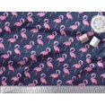 thumbnail image 3 of Soimoi Blue Rayon Fabric Flamingo Bird Decor Fabric Printed Yard 56 Inch Wide, 3 of 3