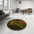 thumbnail image 4 of Ahgly Tapis d'Intérieur Lavable en Machine Carré Transitionnel Brun Bronze Foncé, 7 Pieds Carré, 4 of 7