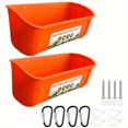 thumbnail image 1 of 2 Packs, Goat Feeder, Hanging Duck Chicken Feeder, Fence Feed Trough, Goose, 1 of 5